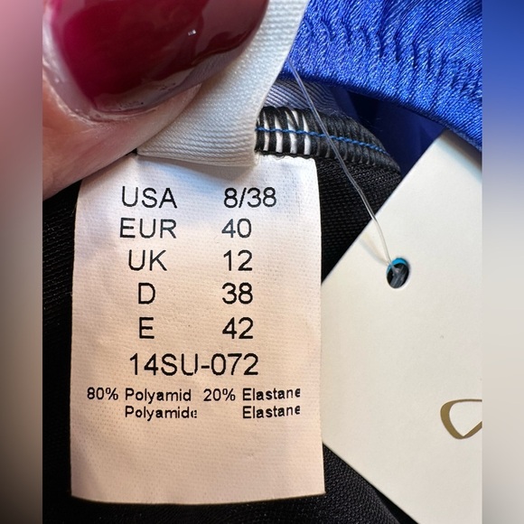 Gottex Blue Jewel Sultan Bandeau One Piece Swimsuit Women’s Size 8 US NWT - Picture 9 of 12